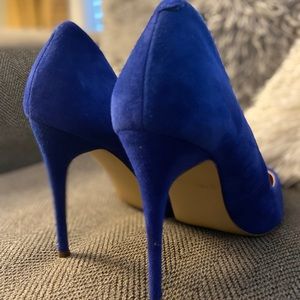 Blue Suede Pumps